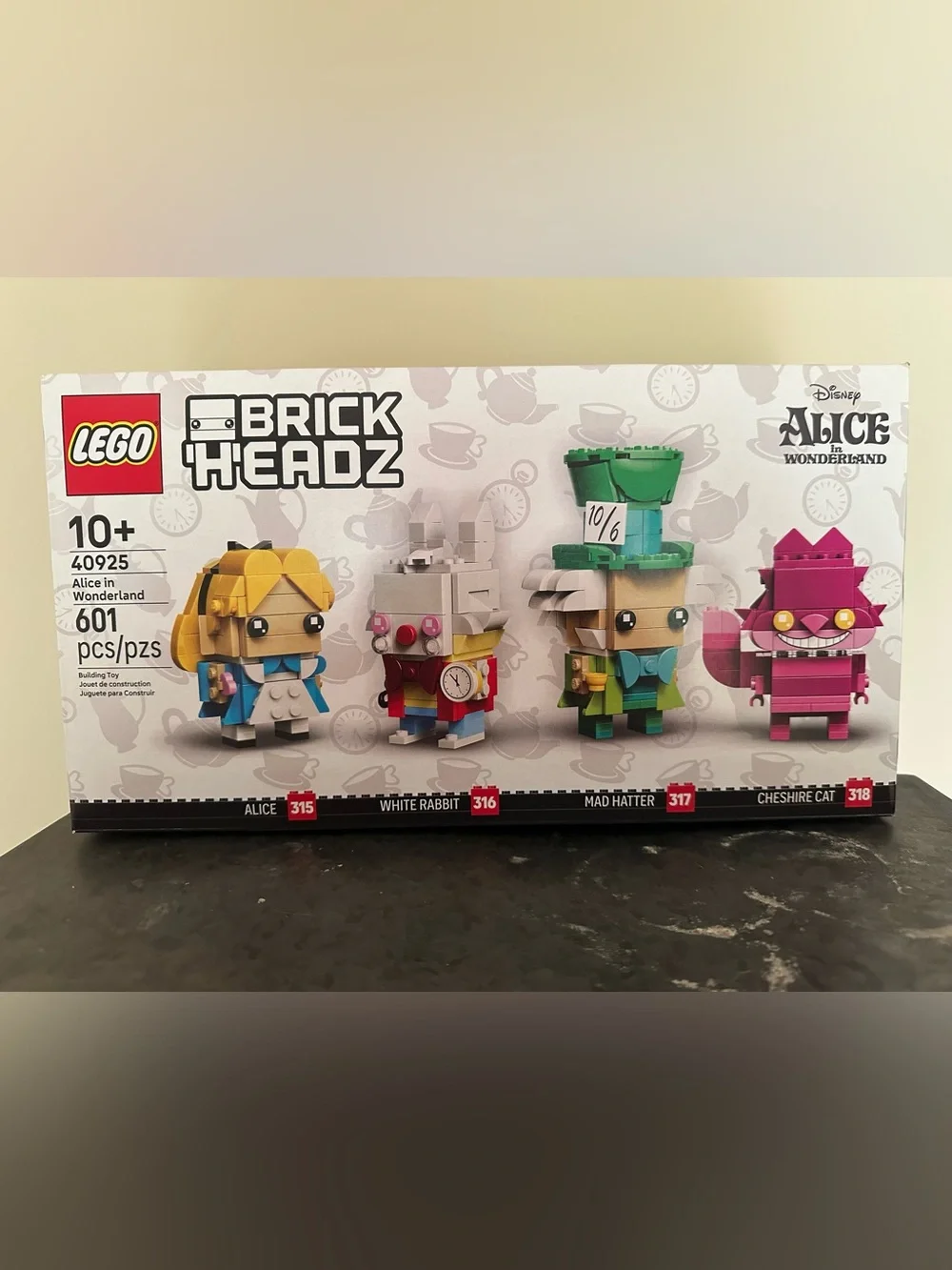 Lego Alice in Wonderland Brick Headz NIB Mad Hatter Cheshire Cat White Rabbit